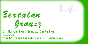 bertalan grausz business card